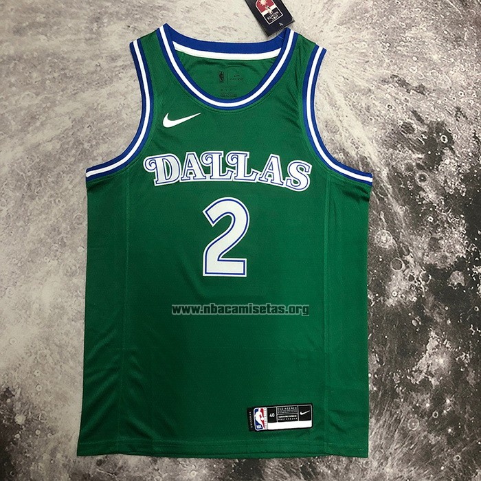 Camiseta Dallas Mavericks Kyrie Irving NO 2 Hardwood Classics 2022-23 Verde